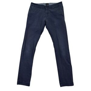 J. Crew Mens 30x32 484 Slim Fit Chino Pants Navy Blue Stretch Cotton Trousers